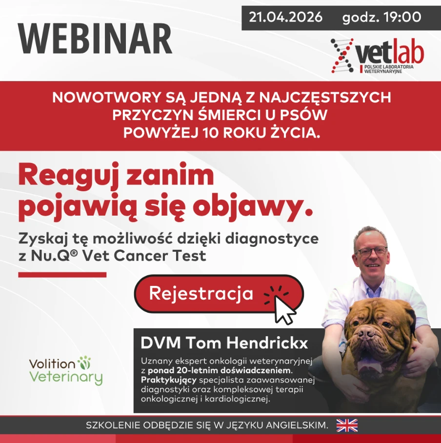 Webinar - Reaguj zanim pojawią się objawy. Diagnostyka z Nu.Q® Vet Cancer Test